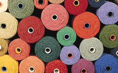 Coloured craft yarns